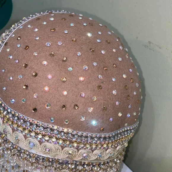 Heavily Embellished Dress Hat by Mr. Song